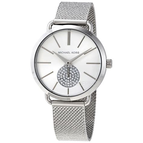 michael kors damenuhr mk3843|Michael Kors Portia Crystal Quartz Silver Dial Ladies .